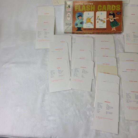 Milton Bradley United States Flash Cards  9002 Complete - Picture 14 of 15